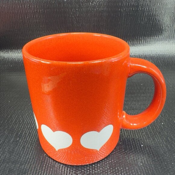 Vintage Waechterbach Heart Coffee Mug Cup West Germany Red With White Hearts - Picture 11 of 11
